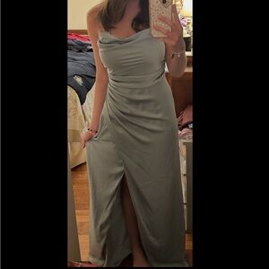 Elegant Gray Maxi Dress